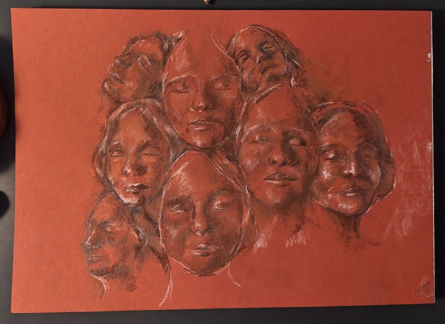 sketch of some faces