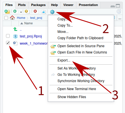 These are the steps to download your
stuff.